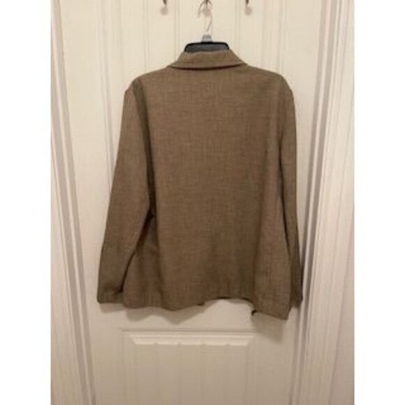 Alfred Dunner Women's Blazer Size 18 Tan Polyester Button Front Classic Fit Jack - Picture 2 of 15